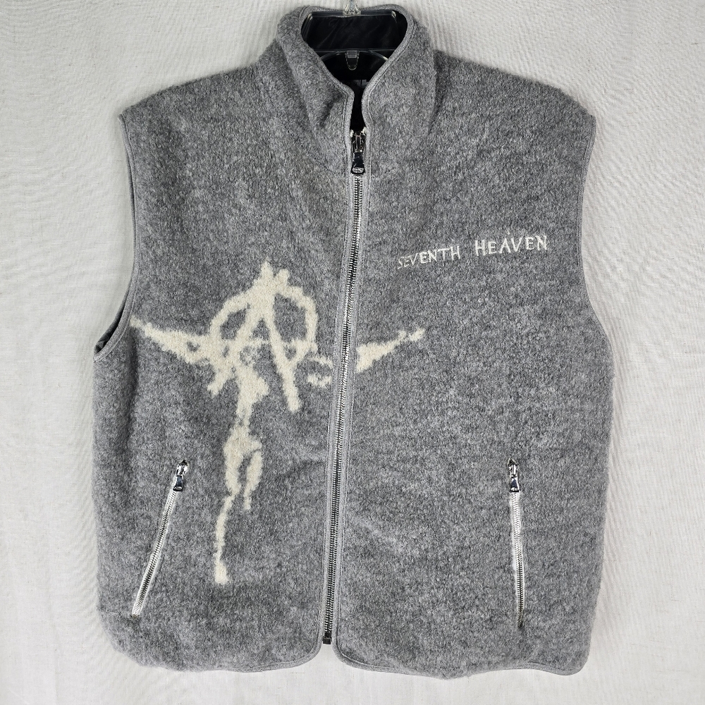 Seventh Heaven Mens Large Anarchy Soft Full Zip Gray Vest SS19